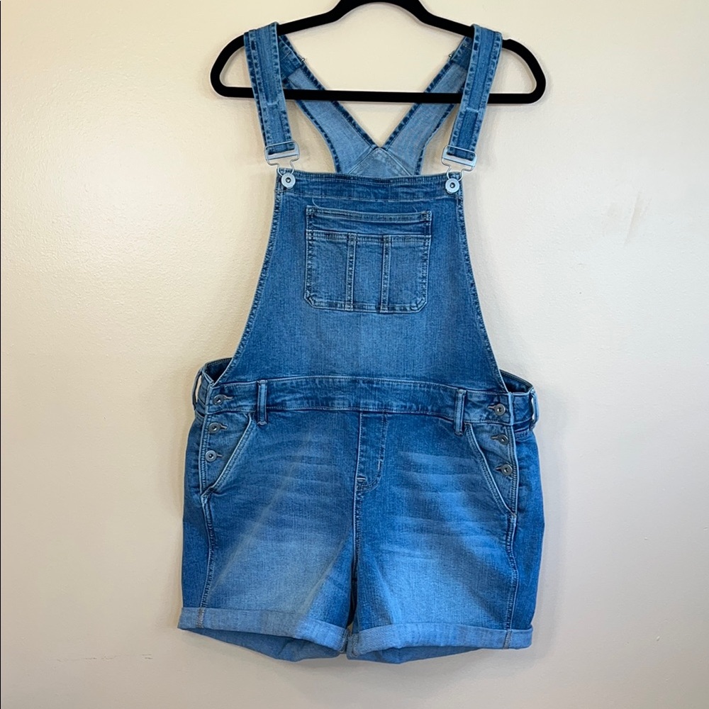 Denim Blue Women's Overall Shorts